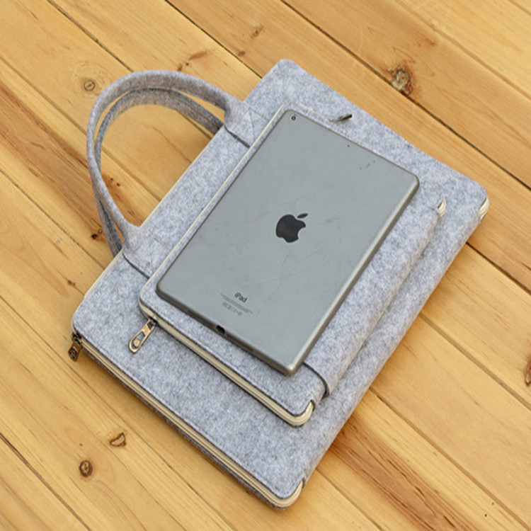 In-stock computer bag, fashionable hand-held case, tablet Apple wool felt shockproof 13-inch laptop inner liner computer bag Specification drawing