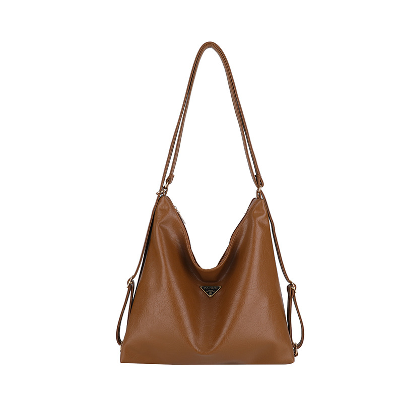 Cross-border retro large-capacity tote bag, multi-functional commuting backpack, women's spring high-end single-shoulder bag, crossbody bag Item Picture
