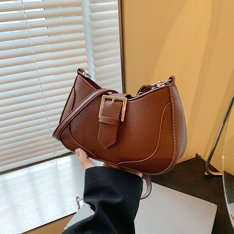 Fashionable design retro underarm bag for women 2024 autumn/Winter new cross-border single-shoulder crossbody bag Crescent handbag full figure