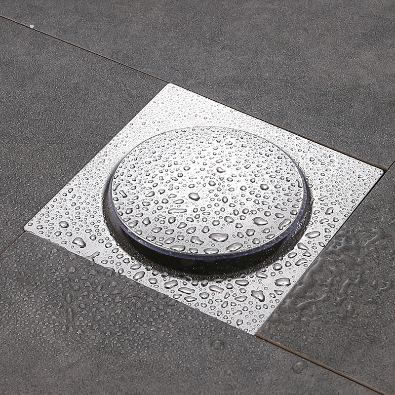 Stainless steel bouncing floor drain, anti-insect and anti-odor floor drain plug, pool seal, all-copper bathtub floor drain, foot pedal type Specification drawing