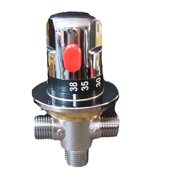 Cross-border exclusive mixing valve, 4-point constant temperature small bathtub valve, concealed mixing valve, all-copper chrome-plated bathtub washbasin Item Picture