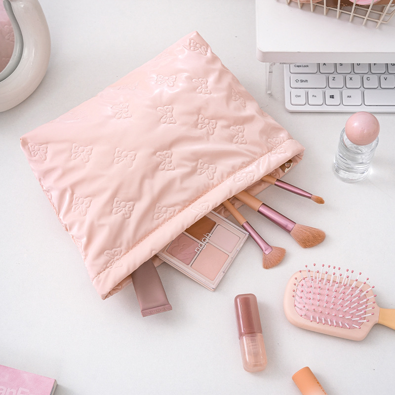 Runhui Butterfly Dance Hand-held makeup Bag, Travel Storage Bag, portable bag in a bag, Essential travel makeup bag, large capacity details Picture