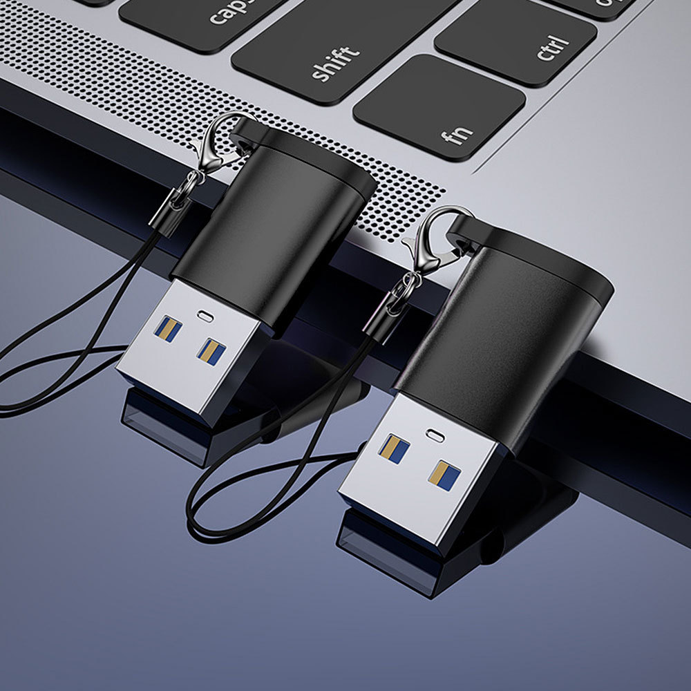 TYPE-C to USB3.0 otg adapter for mobile phone charging with a hanging ring Type-C female to USB adapter Specification drawing