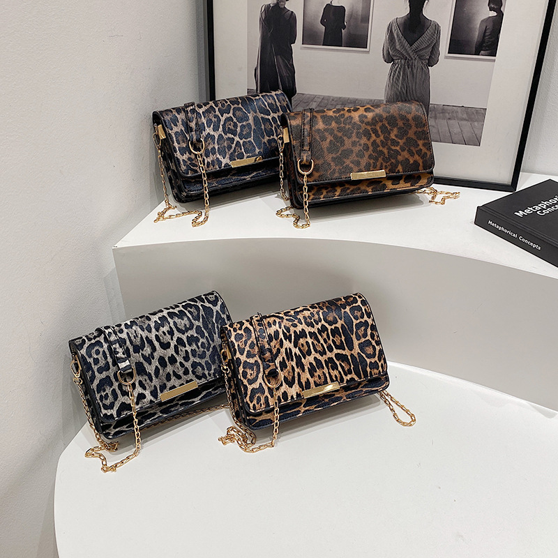 A versatile chain small square bag for women, a new winter 2024 leopard print fashionable single-shoulder bag, a trendy commuting underarm bag Application Scenario