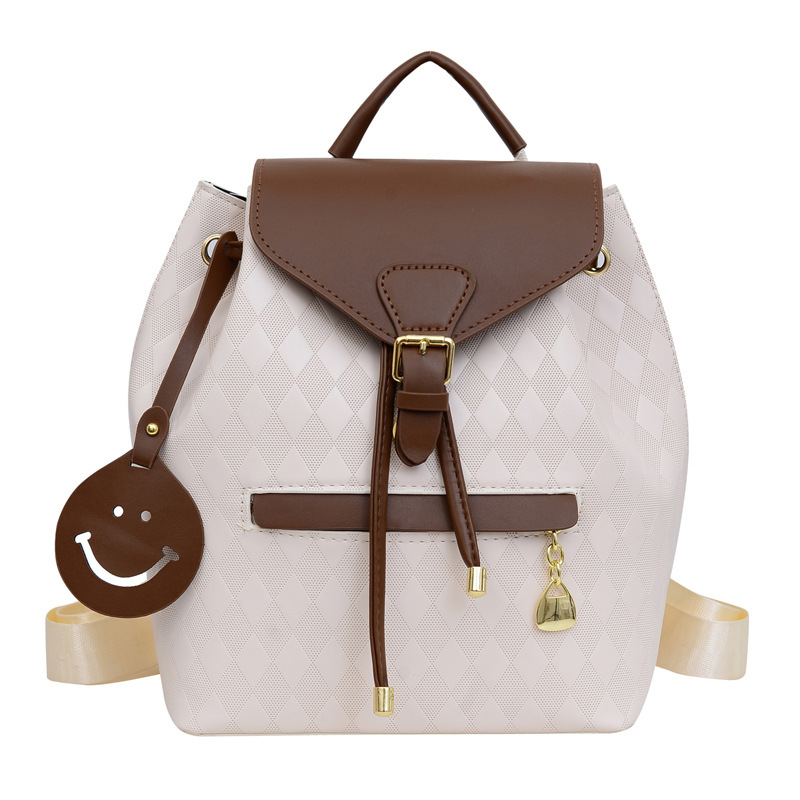 A niche design bucket bag with a drawstring in 2024, a simple European and American diamond-shaped casual single-shoulder crossbody bag for women Item Picture