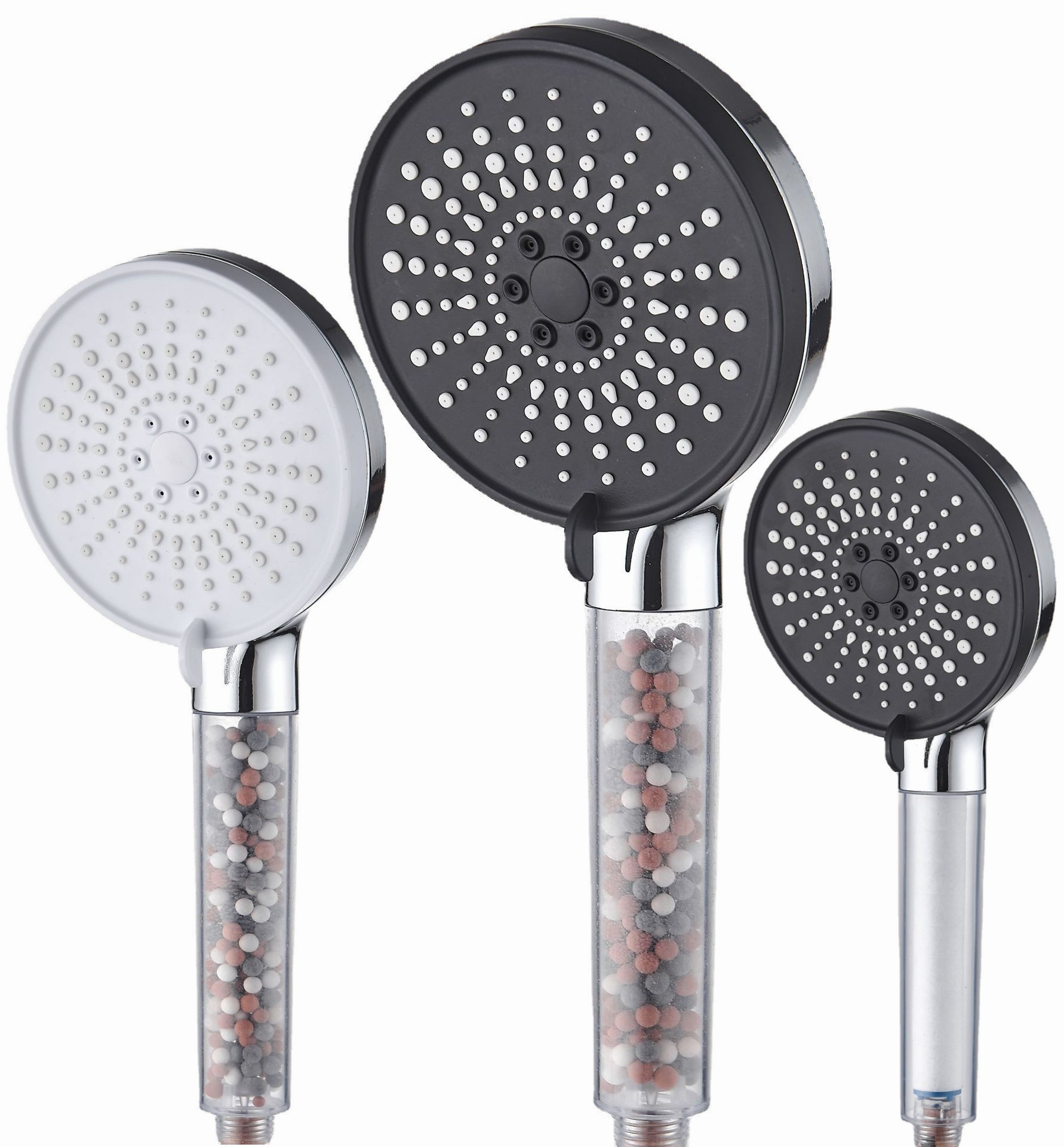 New five-speed water outlet adjustable filter, shower head, high-pressure showerhead, negative ion hard water softening multi-functional Item Picture