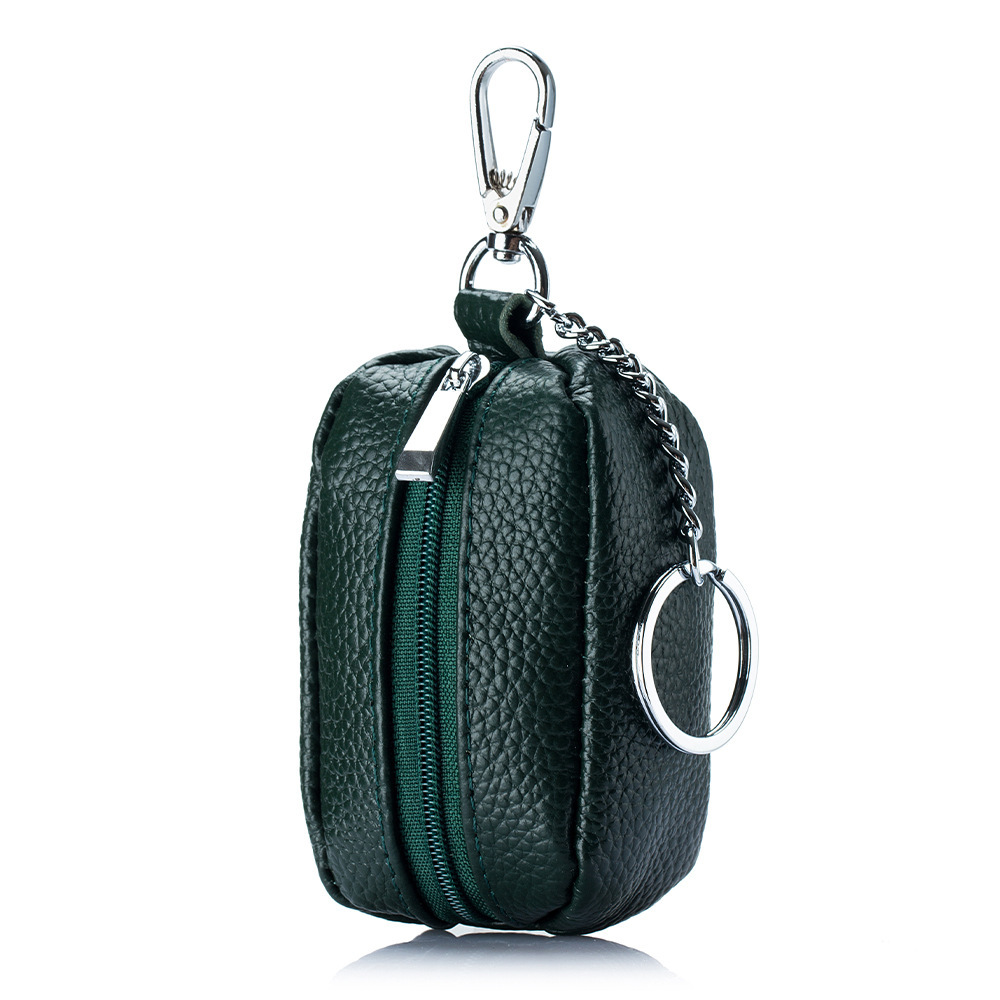Genuine leather, cute, multi-functional, soft leather home storage, neutral key case, coin purse, large-capacity key case for men and women Item Picture