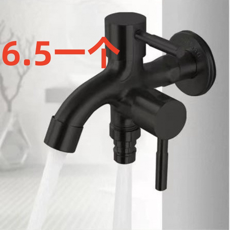Double-sided hot water faucet for wire drawing, one-in-two-out washing machine, mopping sink, laundry basin, multi-functional faucet full figure
