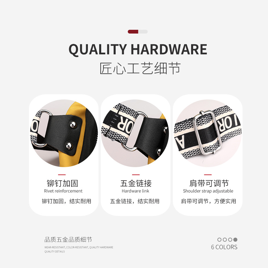 New women's nylon fashionable single-shoulder bag, trendy and colorful mobile phone shell bag, versatile large capacity crossbody bag, mini details Picture
