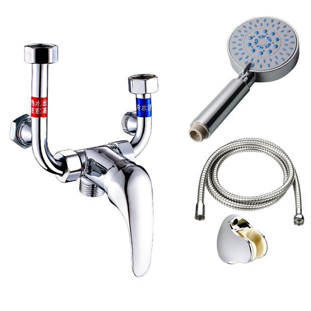 A comprehensive collection of exposed shower accessories for electric water heaters, including cold and hot switches, U-shaped mixing valves, and faucets Application Scenario