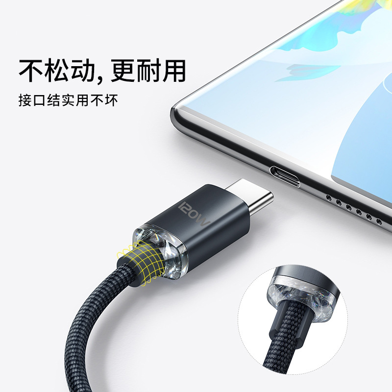 The Jingyao PD data cable is compatible with Huawei, Xiaomi, Vivo and OPPO mobile phones for universal flash charging and dual Type-C charging cables for cross-border use details Picture