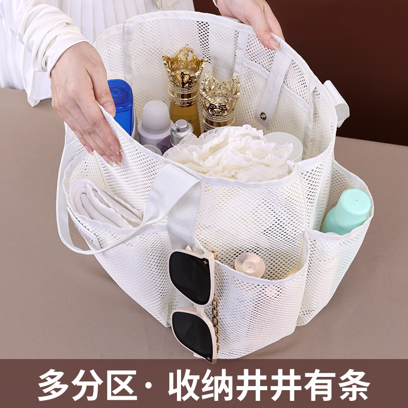 Cross-border new products: mesh beach bag, large-capacity travel swimsuit storage bag, portable swimming vacation storage bag Specification drawing