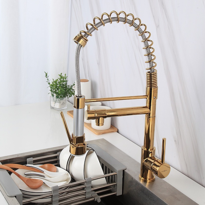 Foreign trade spring dual-purpose copper faucet sink, universal multi-angle rotating honeycomb water outlet anti-splash faucet details Picture