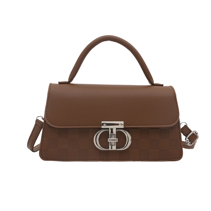 High-end small women's bag 2024 new style, fashionable and versatile, retro single-shoulder crossbody bag, ladies' hand-held small square bag Item Picture