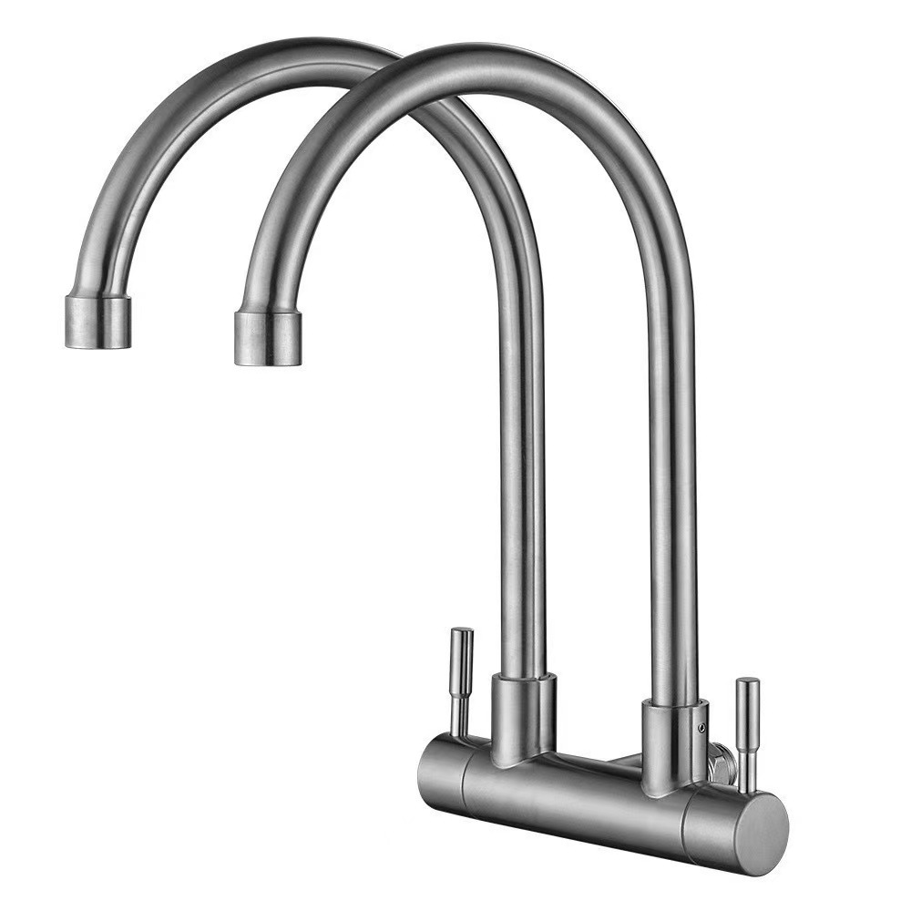 Stainless steel faucet, 201 stainless steel Angle valve, stainless steel vertical and horizontal sink faucet, multi-functional faucet details Picture