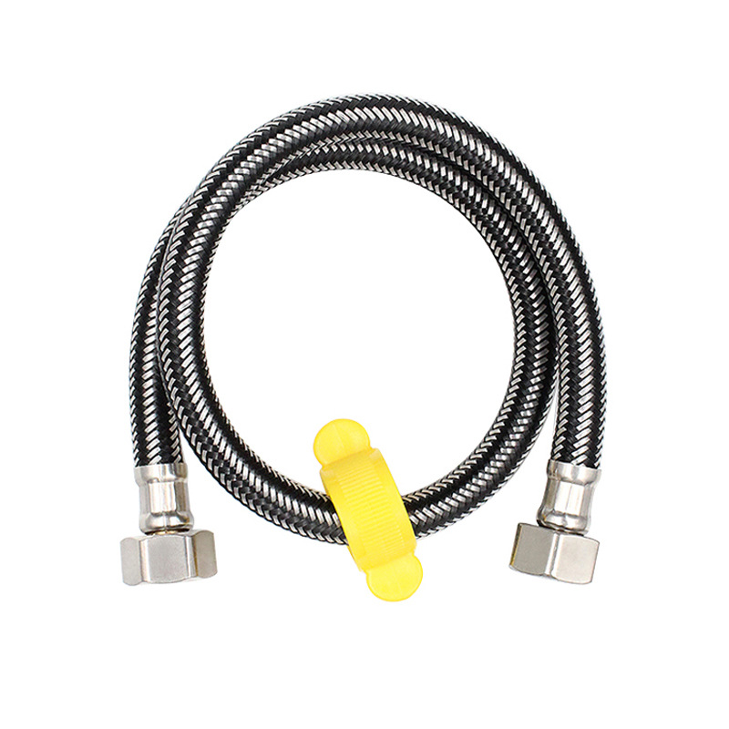 Stainless steel braided flexible hose, toilet water inlet pipe, water heater cold and hot water faucet water supply pipe, metal flexible connection accessories Item Picture