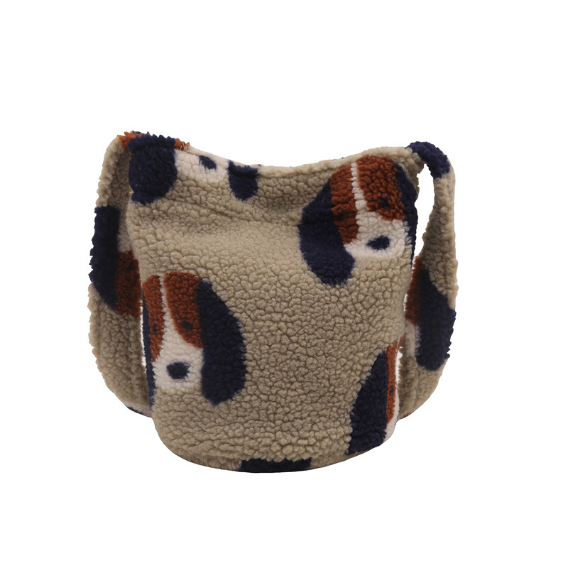The Korean version of Instagram's winter new tweed large-capacity women's tote bag, with a commuting and laid-back style, is a trendy single-shoulder crossbody bag Item Picture