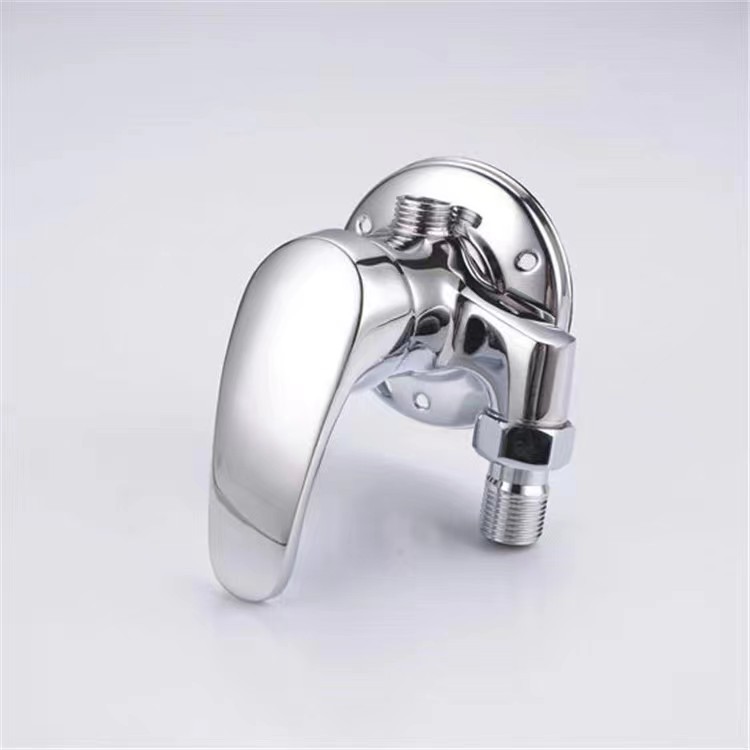 Copper exposed mixing valve, triangular shower set, water heater, shower faucet, hot and cold solar top faucet, zinc alloy Specification drawing