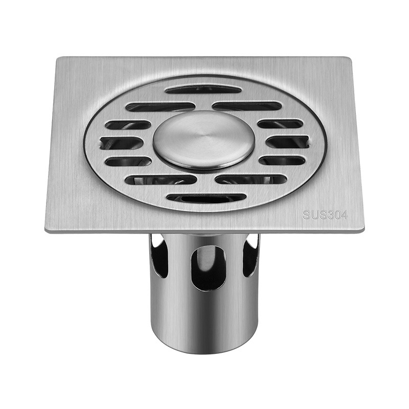 304 thickened stainless steel floor drain, 10cm dual-purpose washing machine floor drain, hotel project large flow water-sealed floor drain full figure