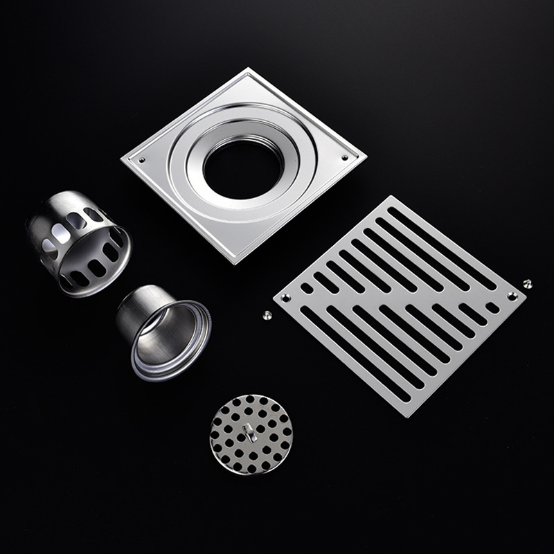 304 stainless steel floor drain anti-odor core, bathroom shower room filter screen cover, outdoor balcony large-diameter deep water seal Application Scenario