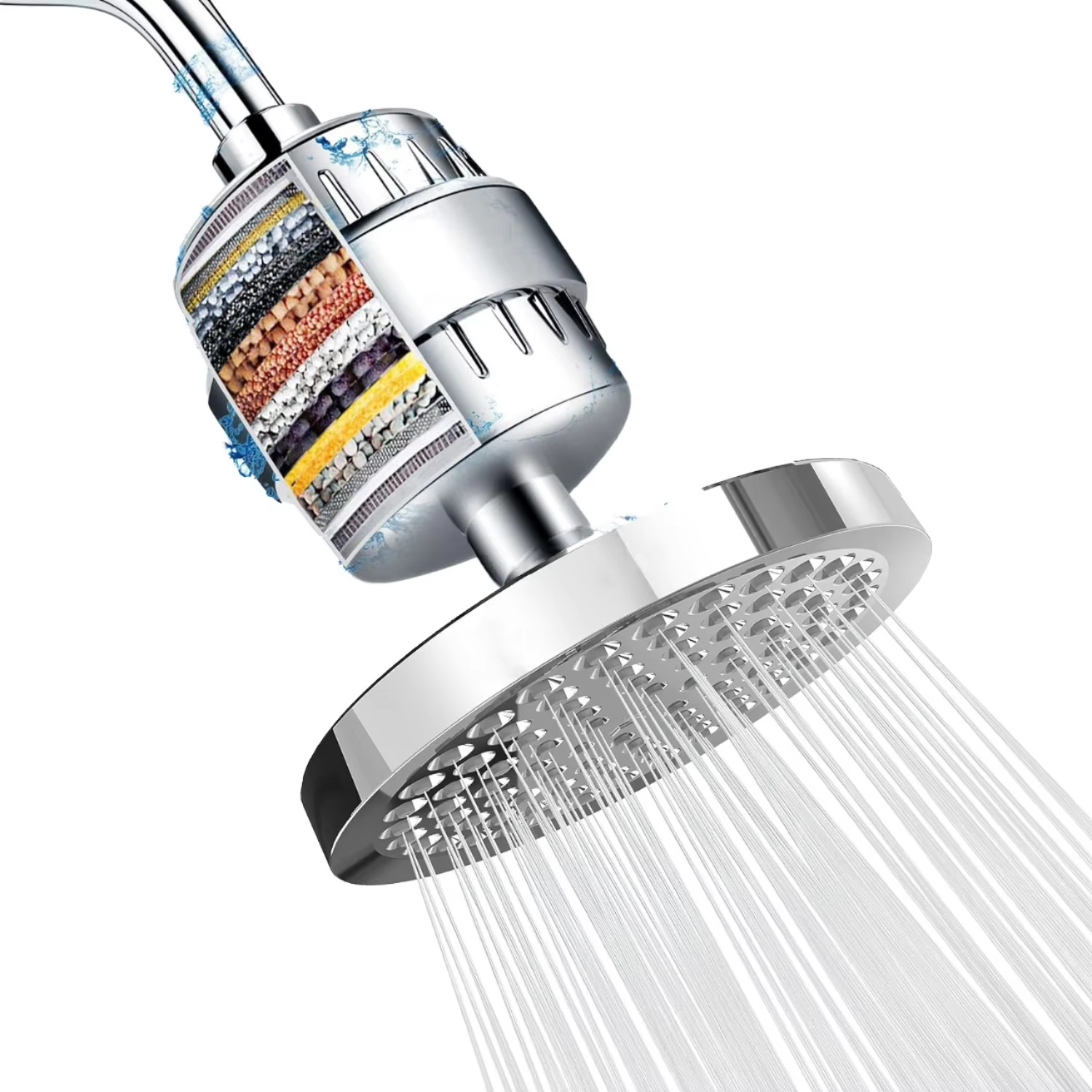 Cross-border e-commerce 15-layer showerhead, shower filter, chlorine removal shower softening and water purifier Item Picture