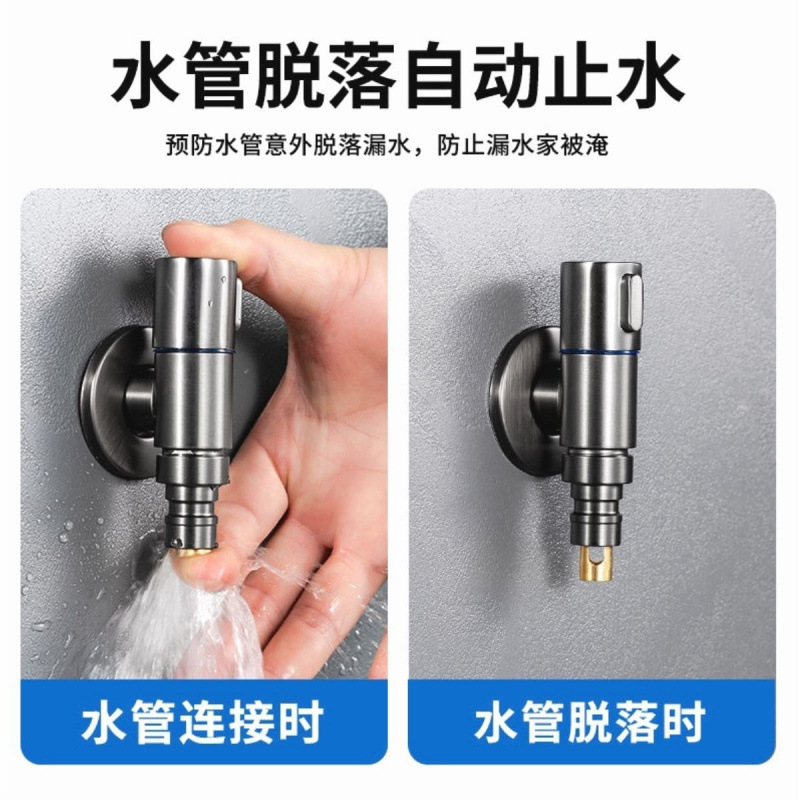 Toilet companion, one-in-two-out Angle valve, washing machine, all-copper faucet, high-flow water distribution valve, dual-control cross-border e-commerce full figure