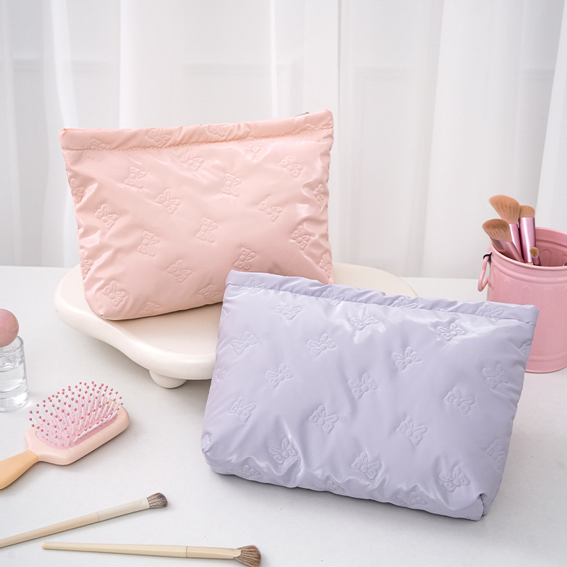 Runhui Butterfly Dance Hand-held makeup Bag, Travel Storage Bag, portable bag in a bag, Essential travel makeup bag, large capacity full figure