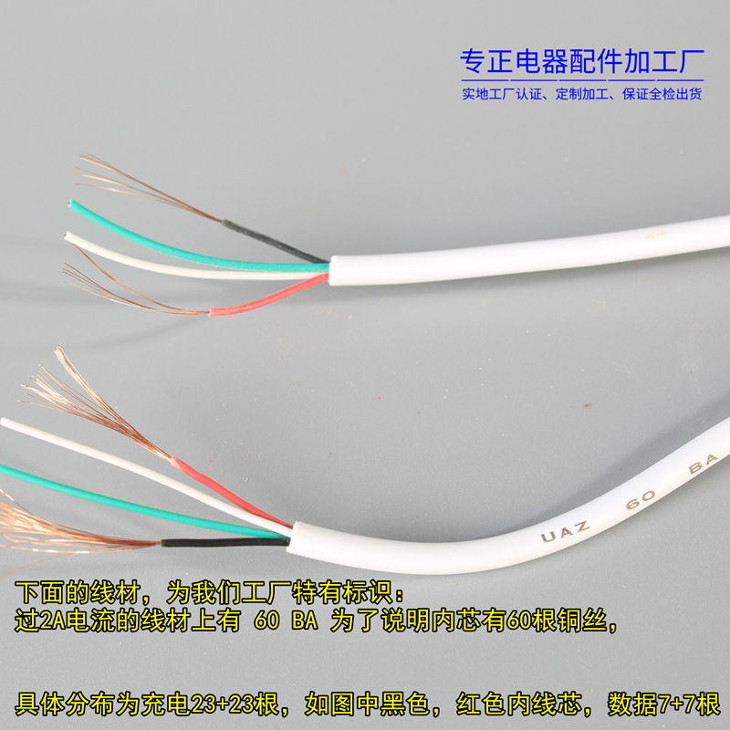 2A compatible with Apple, Huawei, LeEco, Android micro TYPE-C mobile phone data cable, 2 meters Specification drawing