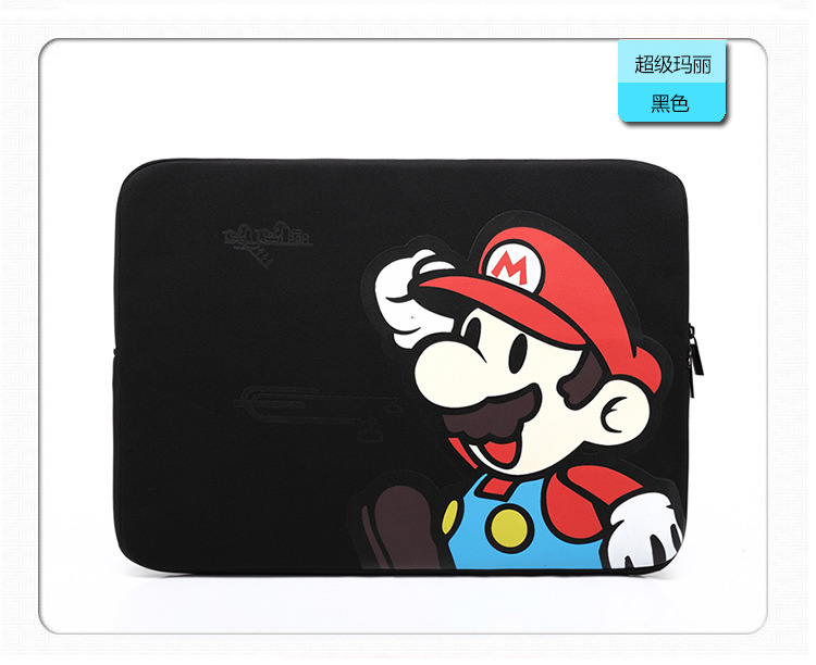 Diving material, fashionable and cute inner bag, cartoon Mary 14-inch and 15-inch laptop bag details Picture