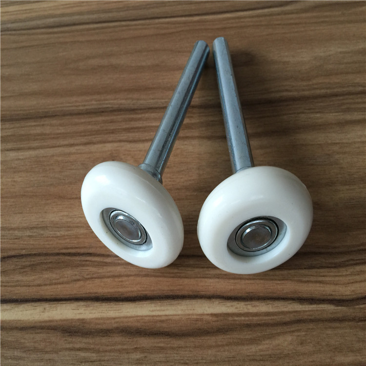 Premium 46*105 white garage door accessories, stamped bearings, pulleys and rollers details Picture