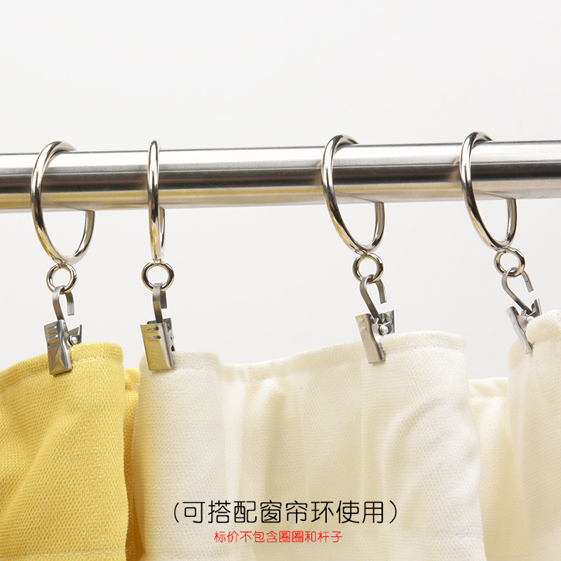 Metal curtain clips, curtain hooks, curtain buckles, curtain accessories, metal hooks, bath curtain hooks Application Scenario