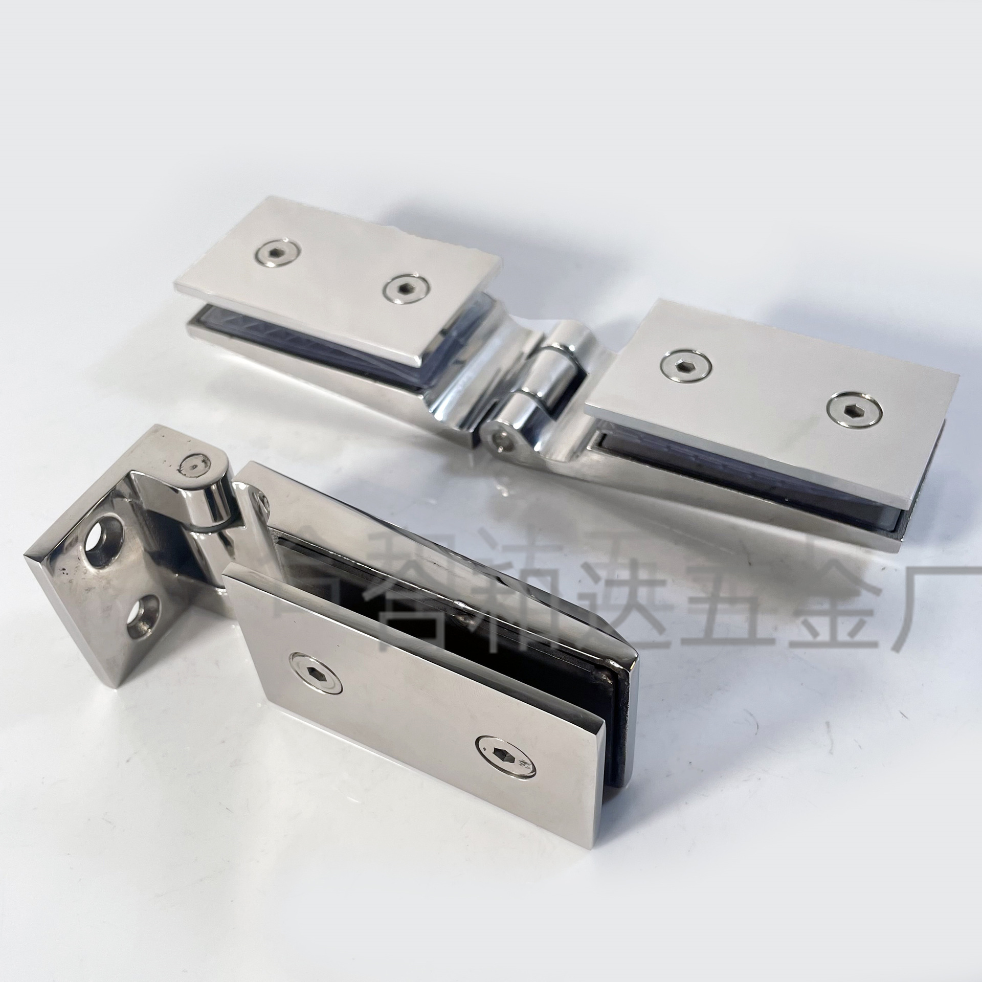 304 stainless steel diamond-shaped movable hinges, precision cast thickened hinges, shower room hardware accessories, bathroom movable glass Item Picture