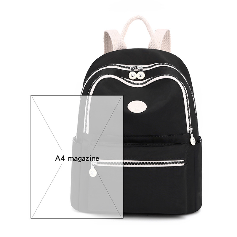Colorful Fox's new women's backpack, large-capacity water-resistant travel backpack, and fashionable color-blocking campus schoolbag Item Picture
