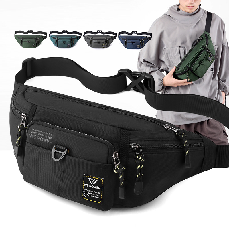 Wholesale of new trendy chest bags, outdoor sports waist bags, mobile phone bags, men's casual crossbody bags, cash register bags and simple backpacks full figure