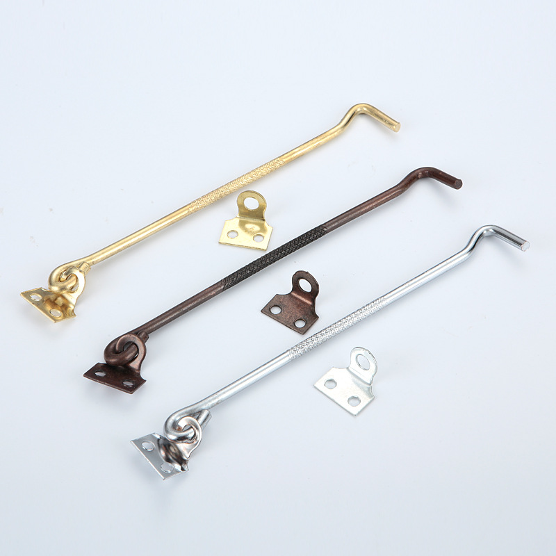 Old-fashioned window wind hooks, iron hooks, window hooks, lock hooks, door and window hooks, 6-inch and 8-inch solid nail hooks for doors and Windows, fixed wind hooks Application Scenario