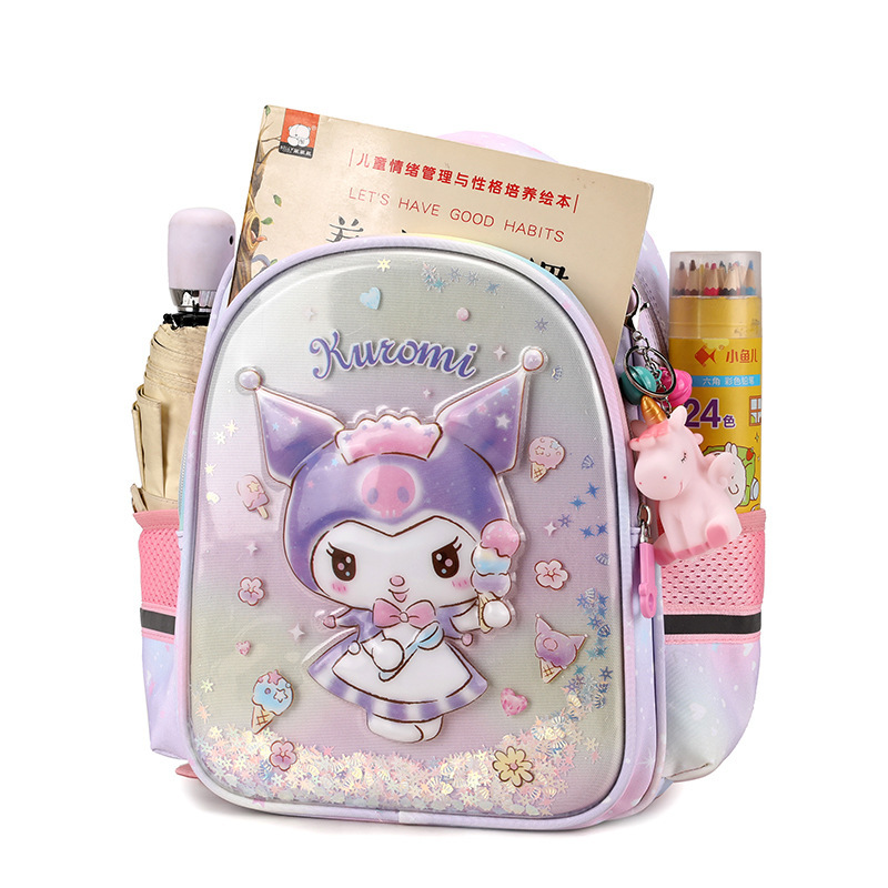 Children's schoolbag cartoon Kulomi kindergarten baby backpack, primary school first and second grade reduced burden backpack for export Item Picture