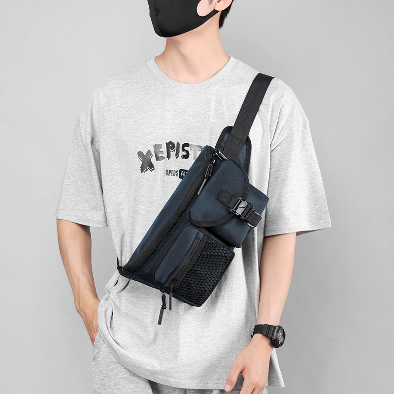 WEPOWER's new trendy sports chest bag, multi-functional single-shoulder small crossbody bag, outdoor casual waist bag and crossbody bag Item Picture