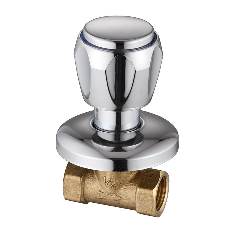Copper concealed valve, 4-point concealed switch, bathhouse showerhead valve, quick-opening solar water supply, wall-mounted maintenance accessory Item Picture