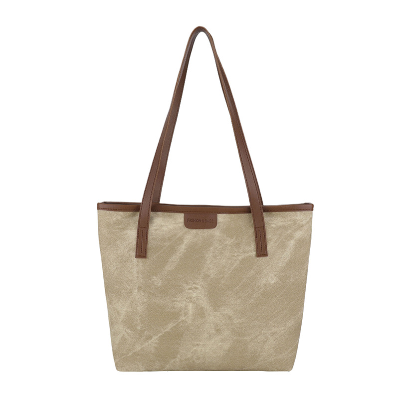 Cross-border retro tote bag, women's winter 2024 new style fashionable Korean Tote bag, casual large-capacity single-shoulder bag Item Picture