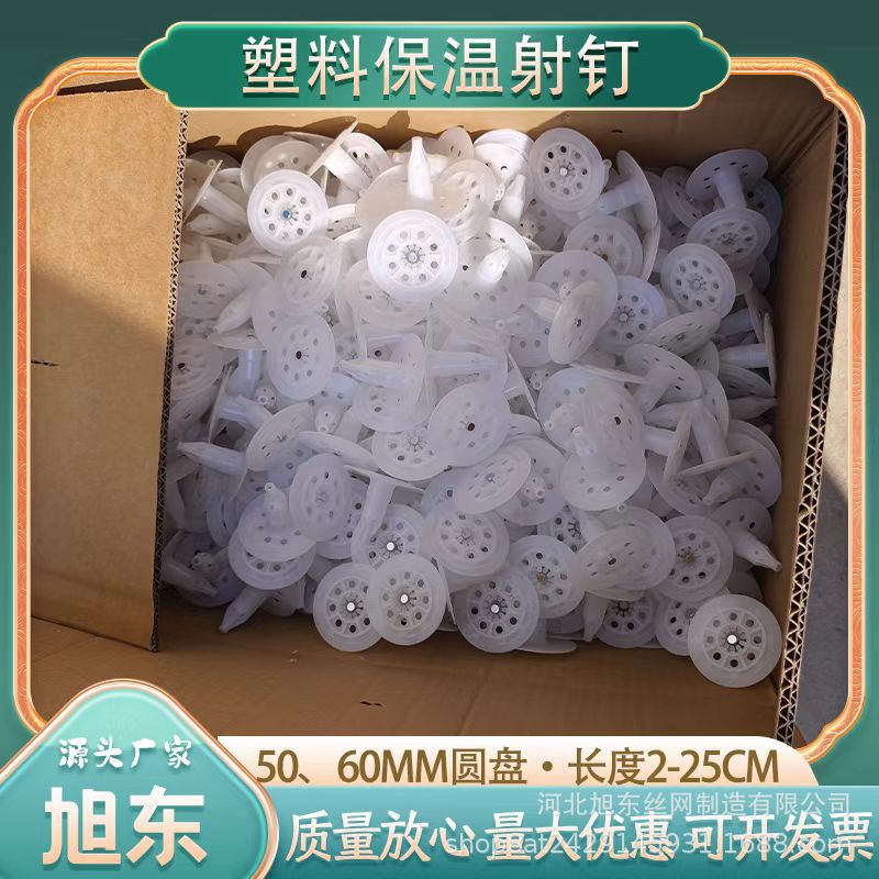 Plastic insulation shot nails, interior and exterior wall insulation nails, direct supply from the manufacturer, insulation board anchor nails, building insulation mushroom nails full figure