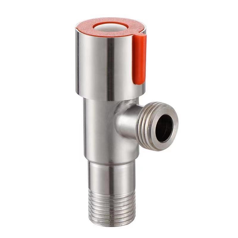 In stock: stainless steel 304 red and blue wheel Angle valve, toilet, water heater, kitchen hot and cold water switch, copper valve core stop valve Item Picture