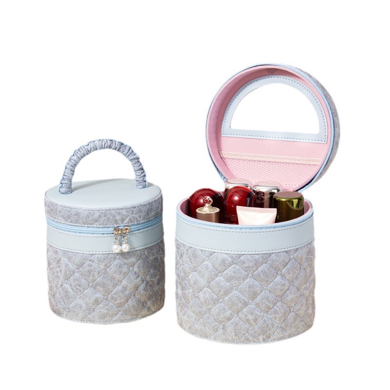 Factory direct sales of light luxury hand-held bucket bags, large-capacity cosmetic cases, storage boxes, souvenirs, wedding gifts, portable for home use Item Picture