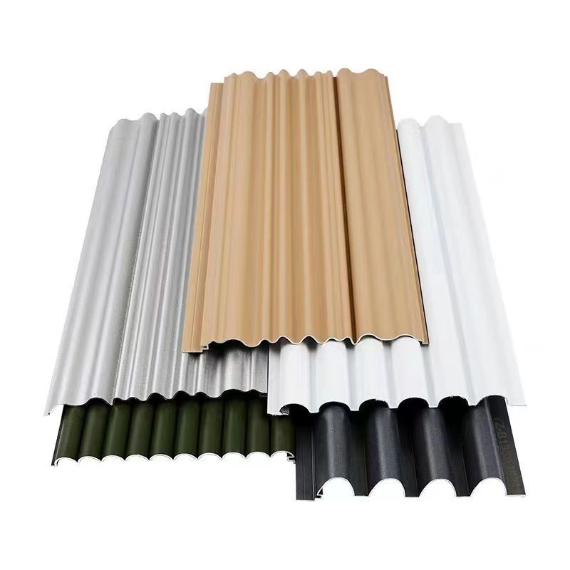 Aluminum profile chain corrugated concave-convex storefront, aluminum plate sign background wall, aluminum alloy Great Wall wave decorative metal full figure
