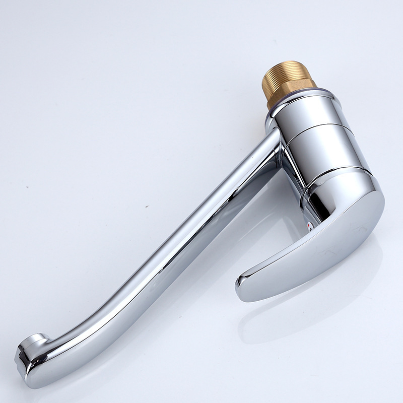 Short, foreign trade long-spout kitchen standing hot and cold water faucet, rotatable sink for washing vegetables, bowls, sinks, and extended neck faucet Specification drawing