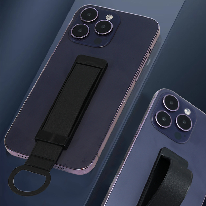 Phone case stand, back-attached push-pull wristband, phone clasp, desktop adhesive snap-on telescopic lazy person support frame Application Scenario