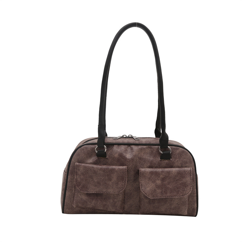 Retro underarm bag for women, new winter 2024, simple and fashionable single-shoulder bag, large-capacity hand-held commuter bag Item Picture