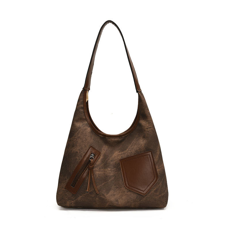 2025 New trendy large-capacity bag, fashionable single-shoulder bag, commuting to work, student class, underarm tote bag, women's bag Item Picture