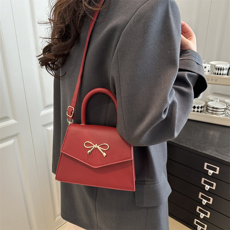 High-end hand-held small square bag for women, 2025 new style fashionable single-shoulder bag, cross-border texture versatile crossbody bag details Picture