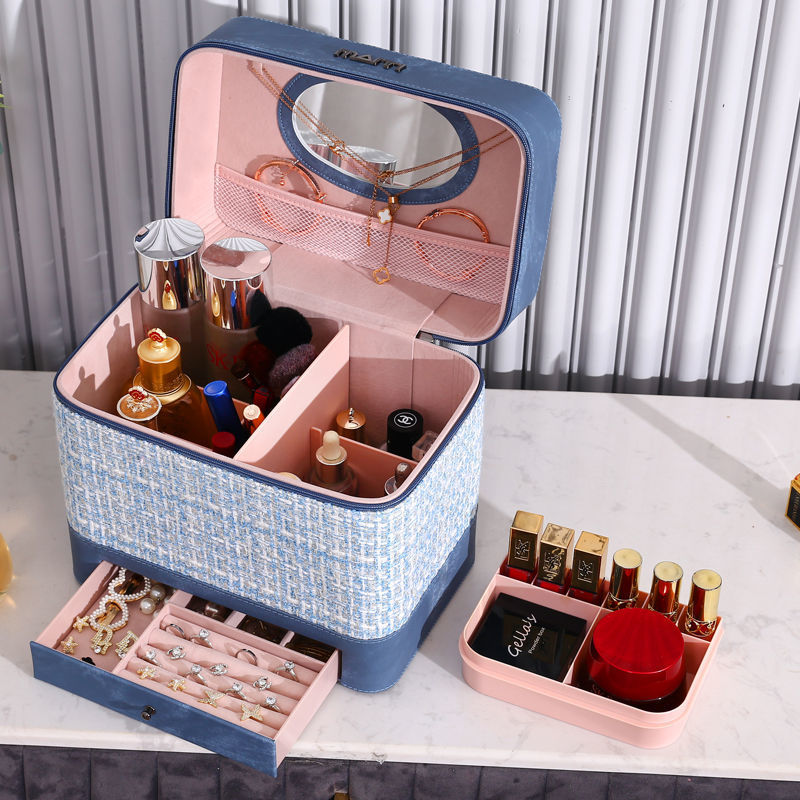 Factory wholesale cosmetic bags for women, large-capacity 2023 new style cosmetics storage box, portable super large ins style suitcase Application Scenario