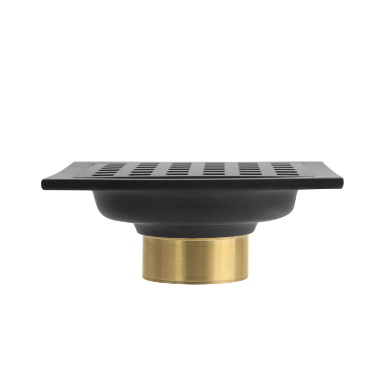 D6mm square grid floor drain, copper core anti-odor floor drain, bathroom, shower room, large drainage capacity, home decoration Item Picture